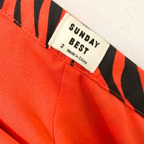 Sunday Best Flowy Wrap Mini Skirt - Cat Animal Print - 2 - Picture 8 of 10